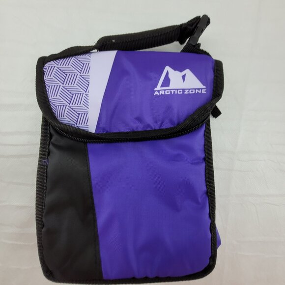 Arctic Zone Lunch Bag Zipper, Handle in Purple New with Microban - Picture 1 of 9